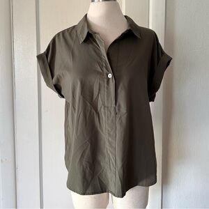 Harper Heritage (Francesca's) Short-sleeve Button-up Blouse ~ sz Small